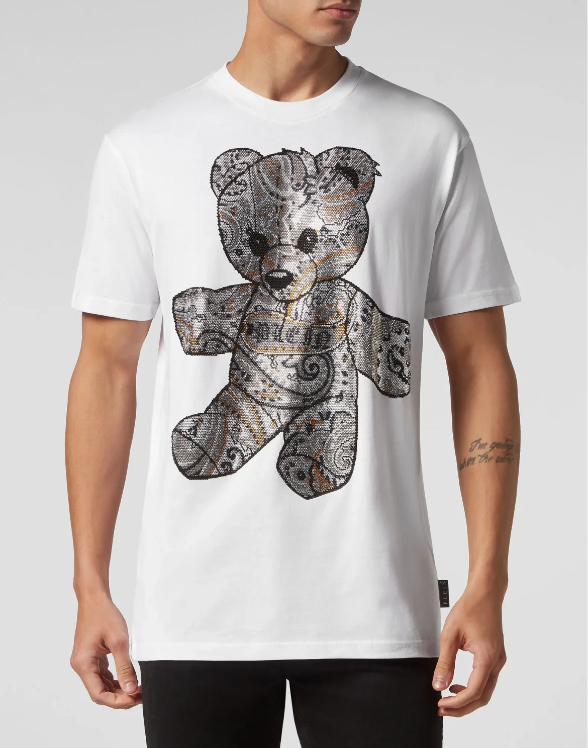 T-shirt Round Neck SS Paisley Teddy Bear, цвет: Белый