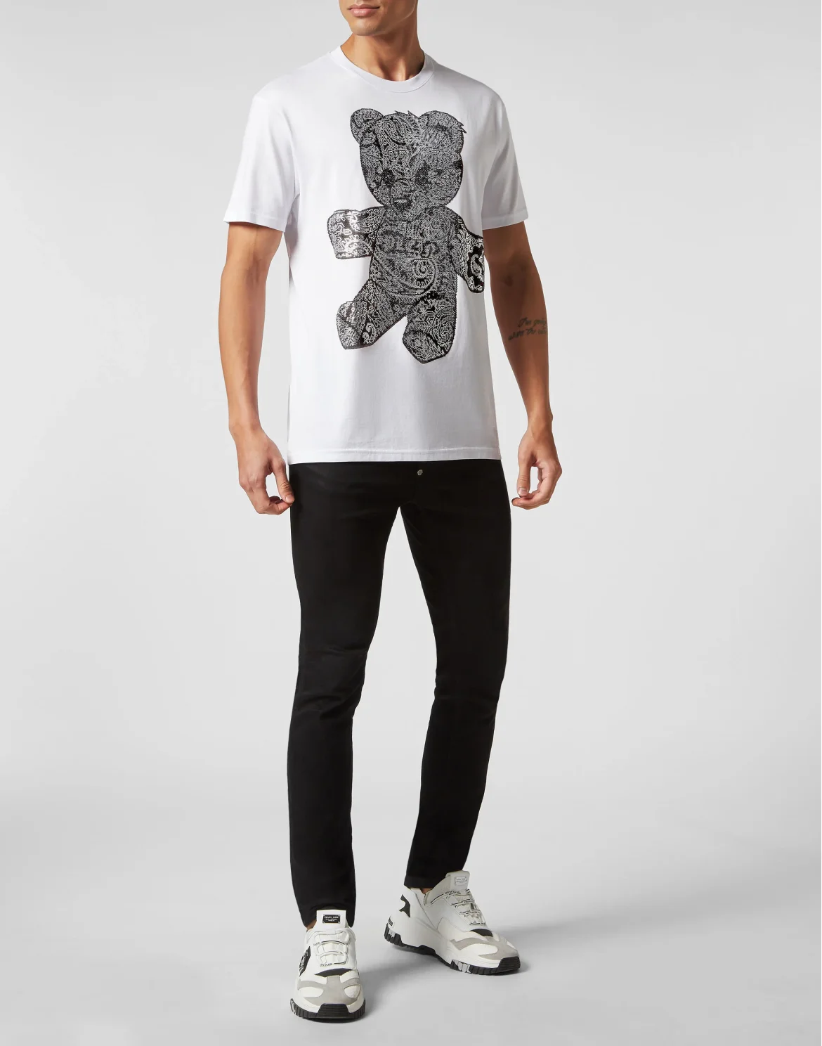 T-shirt Round Neck SS Paisley Teddy Bear, цвет: Белый