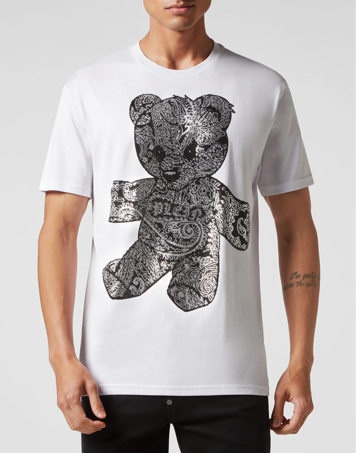 T-shirt Round Neck SS Paisley Teddy Bear, цвет: Белый