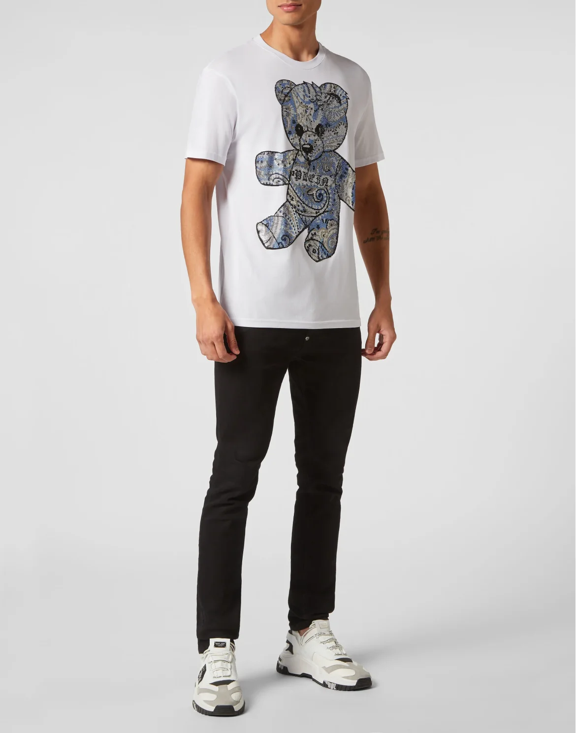 T-shirt Round Neck SS Paisley Teddy Bear, цвет: Белый