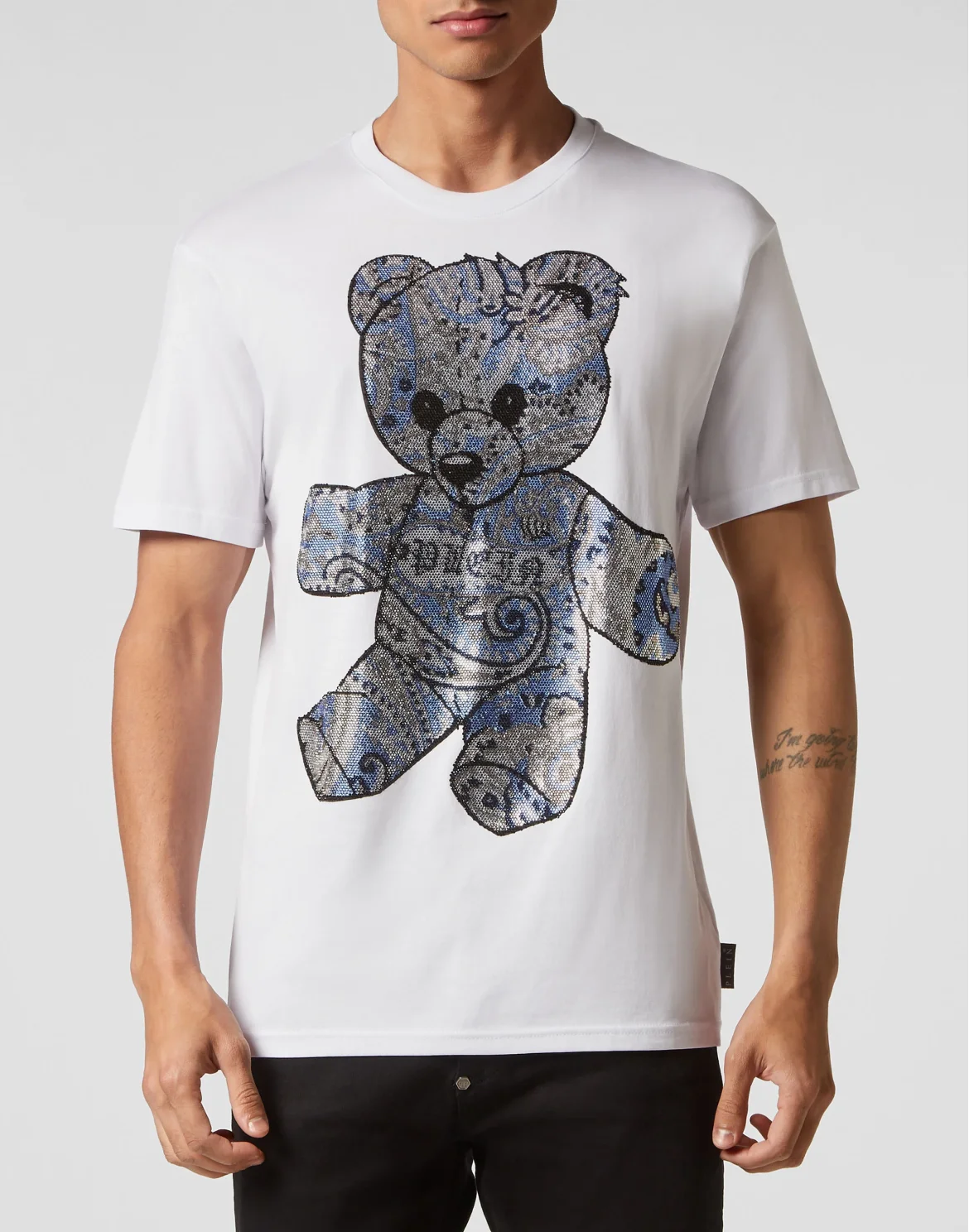 T-shirt Round Neck SS Paisley Teddy Bear, цвет: Белый