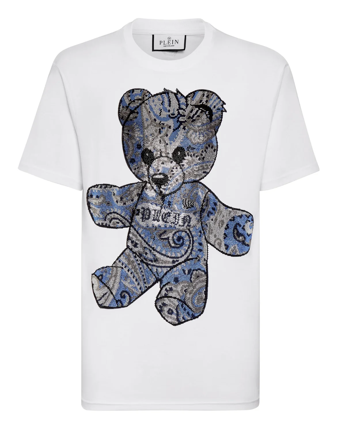 T-shirt Round Neck SS Paisley Teddy Bear, цвет: Белый