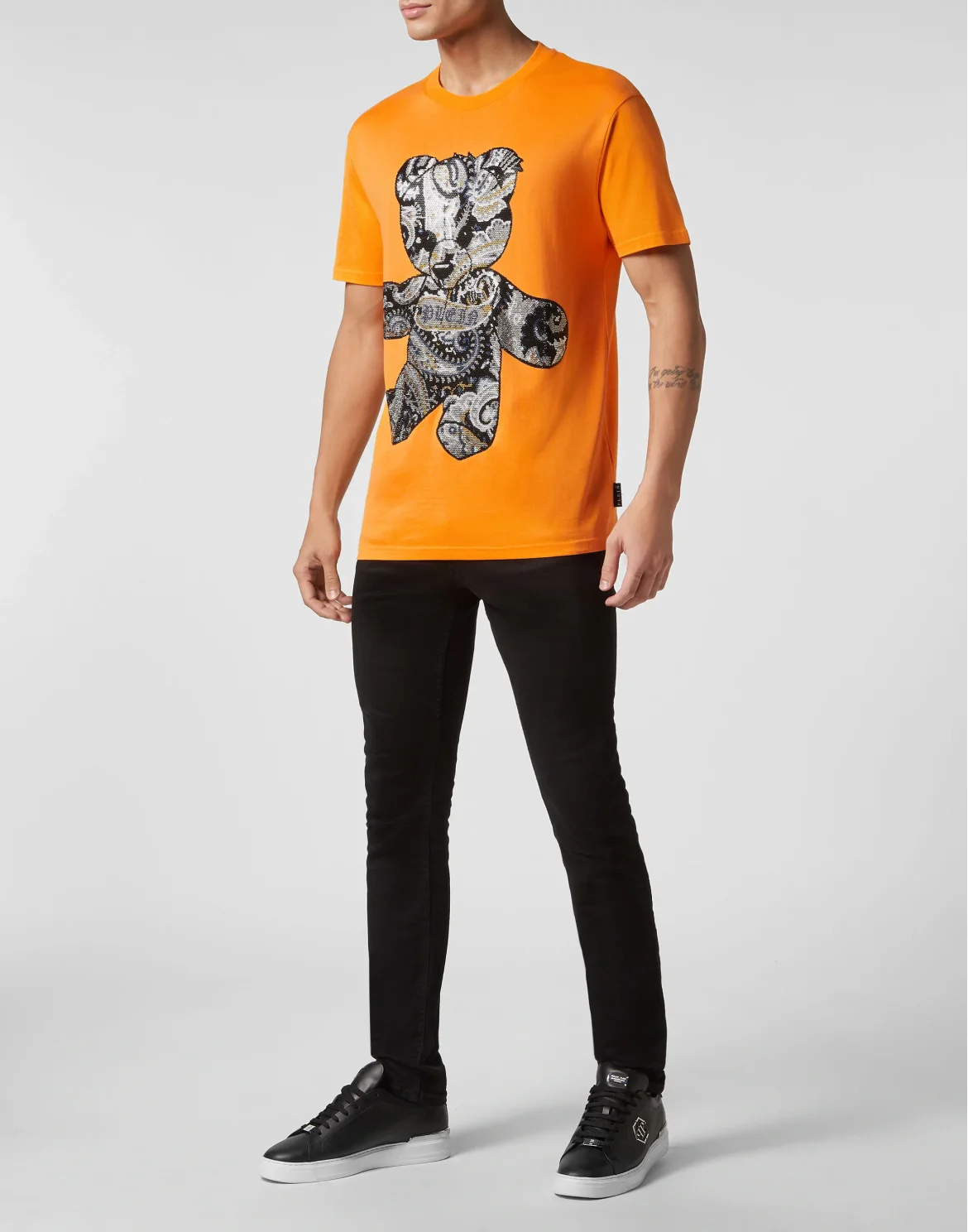 T-shirt Round Neck SS Paisley Teddy Bear, цвет: Оранжевый