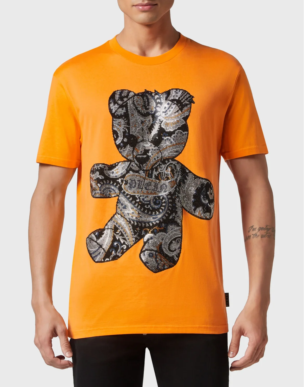 T-shirt Round Neck SS Paisley Teddy Bear, цвет: Оранжевый