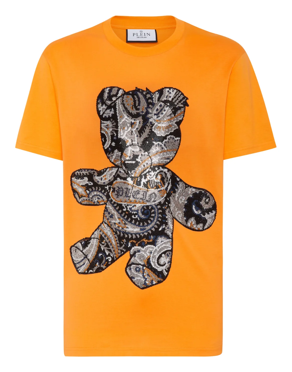 T-shirt Round Neck SS Paisley Teddy Bear, цвет: Оранжевый