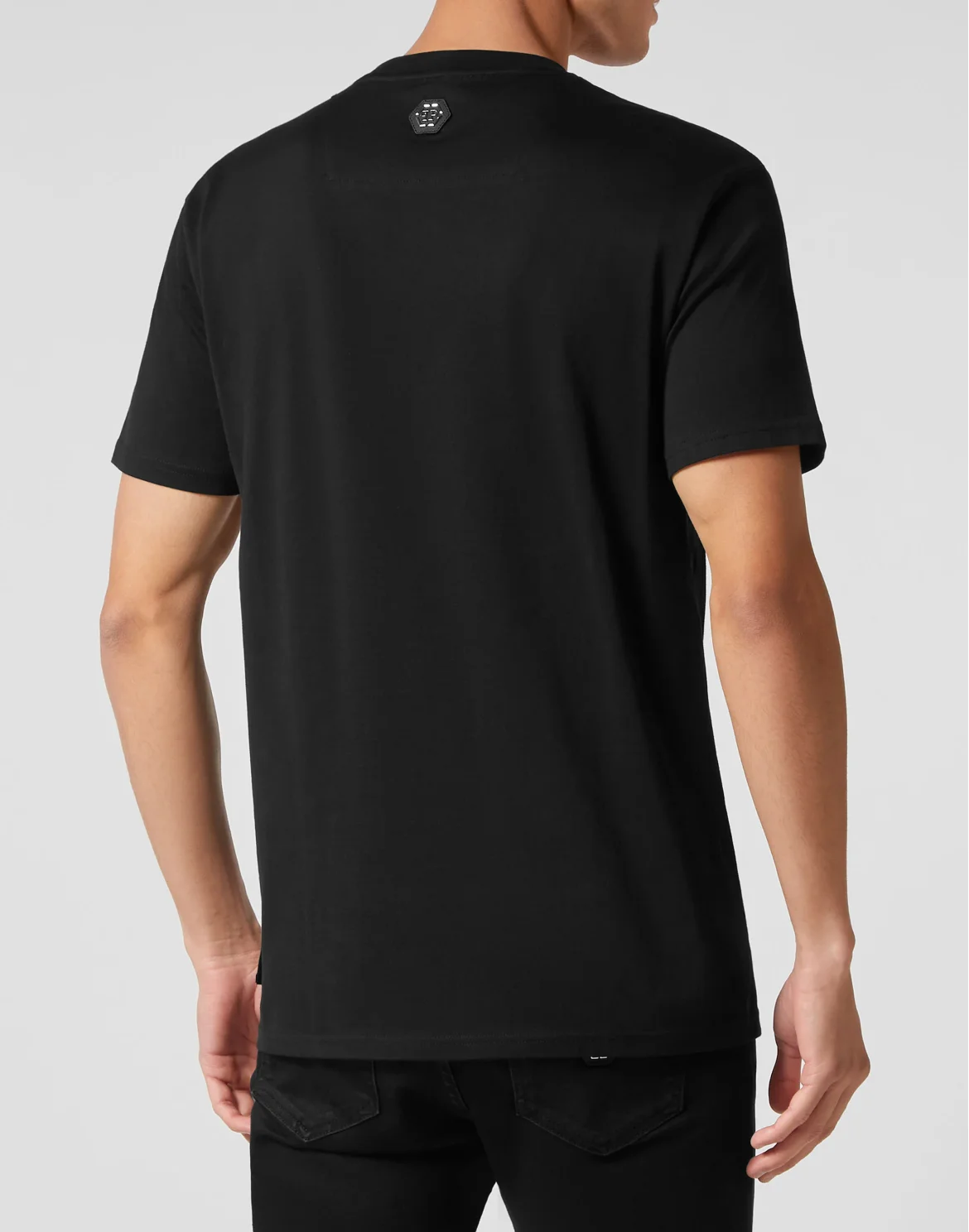 T-shirt Round Neck SS Paisley Strass, цвет: Черный