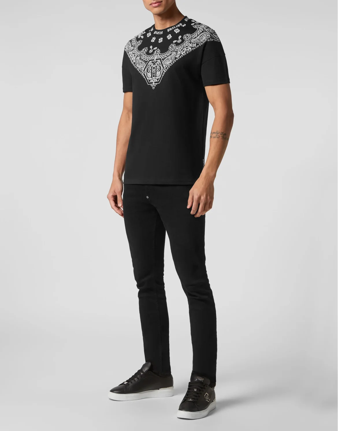 T-shirt Round Neck SS Paisley Bandana, цвет: Черный