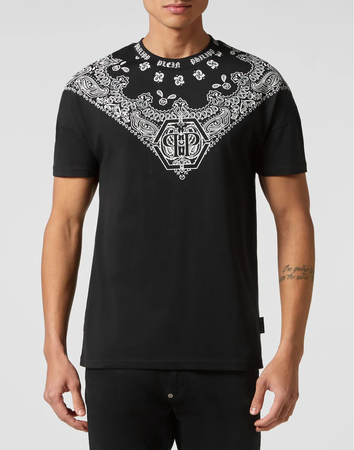 T-shirt Round Neck SS Paisley Bandana, цвет: Черный