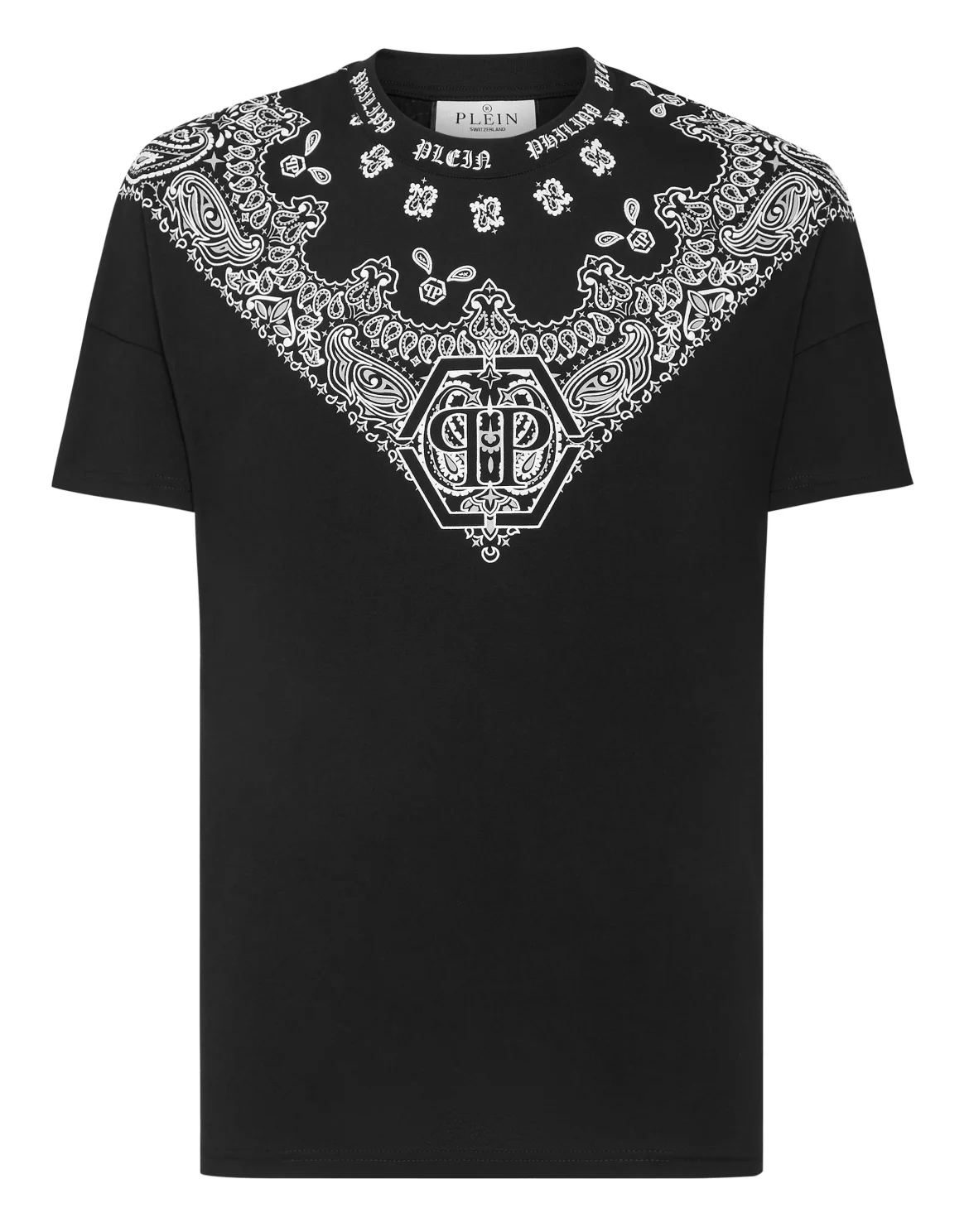 T-shirt Round Neck SS Paisley Bandana, цвет: Черный