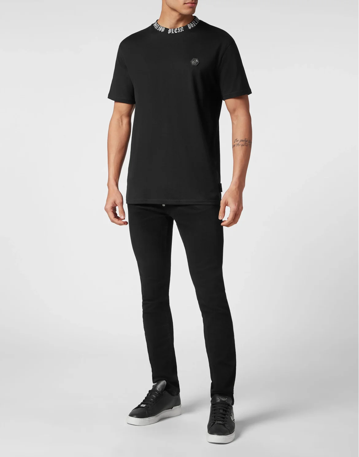 T-shirt Round Neck SS Gothic Plein, цвет: Черный