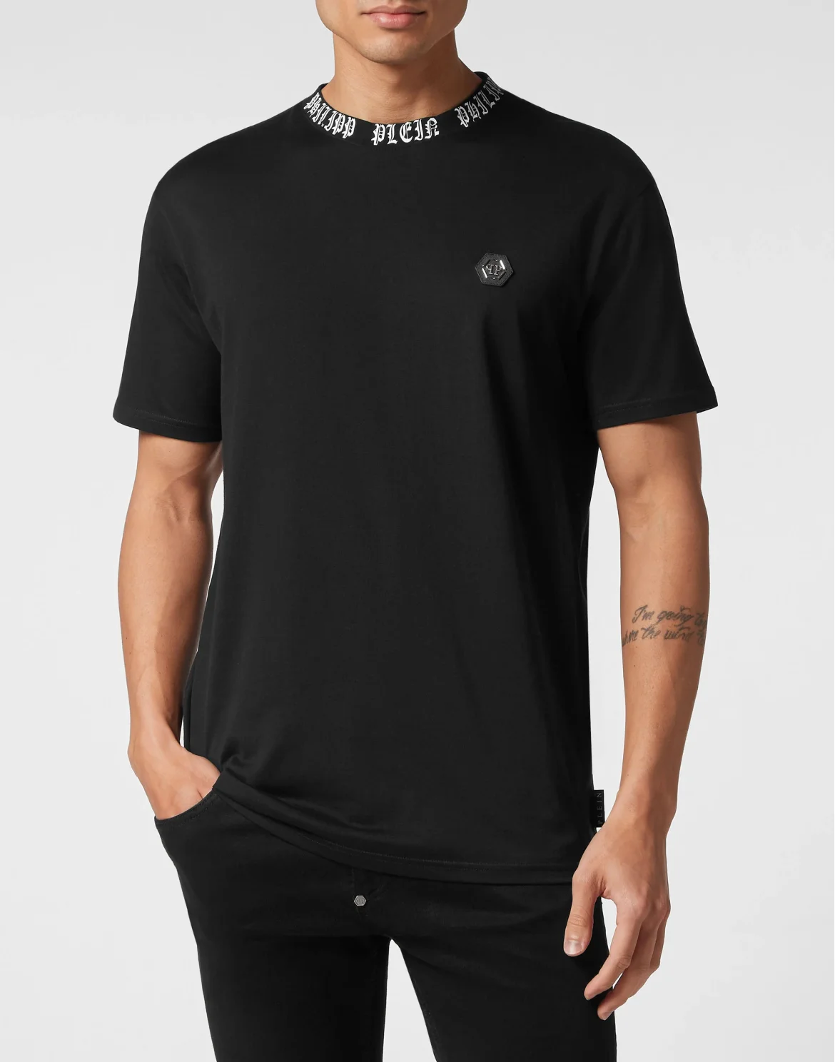 T-shirt Round Neck SS Gothic Plein, цвет: Черный