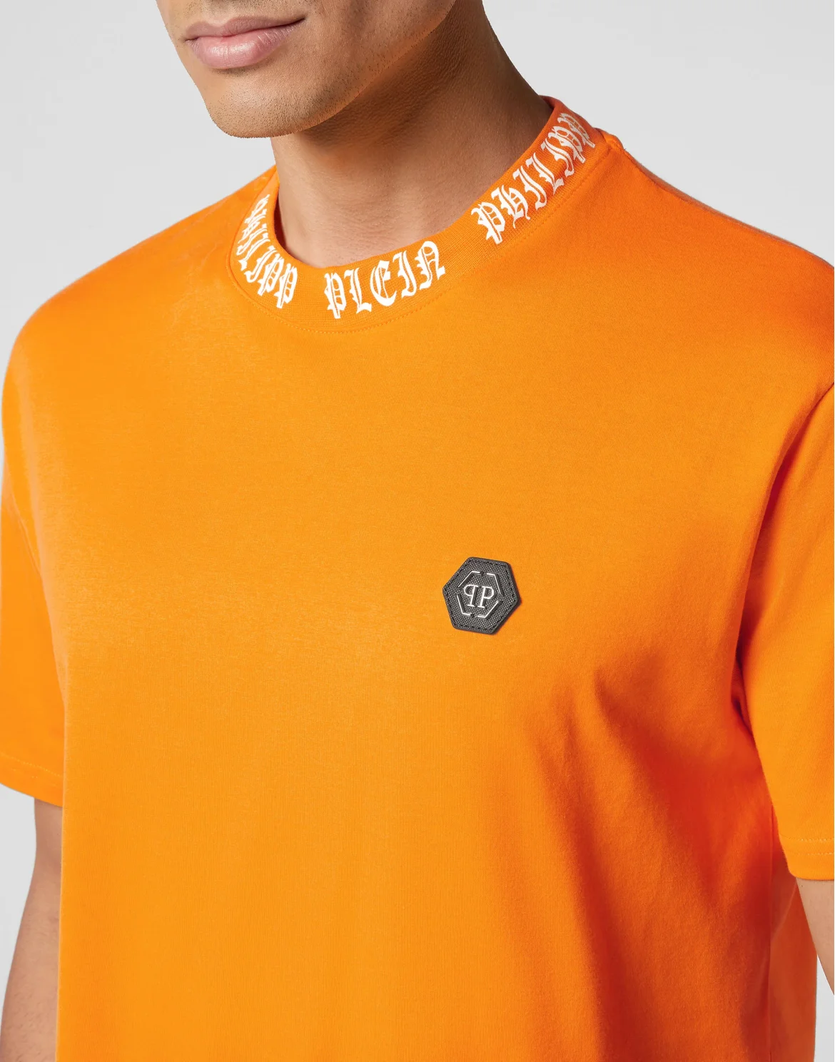 T-shirt Round Neck SS Gothic Plein, цвет: Оранжевый