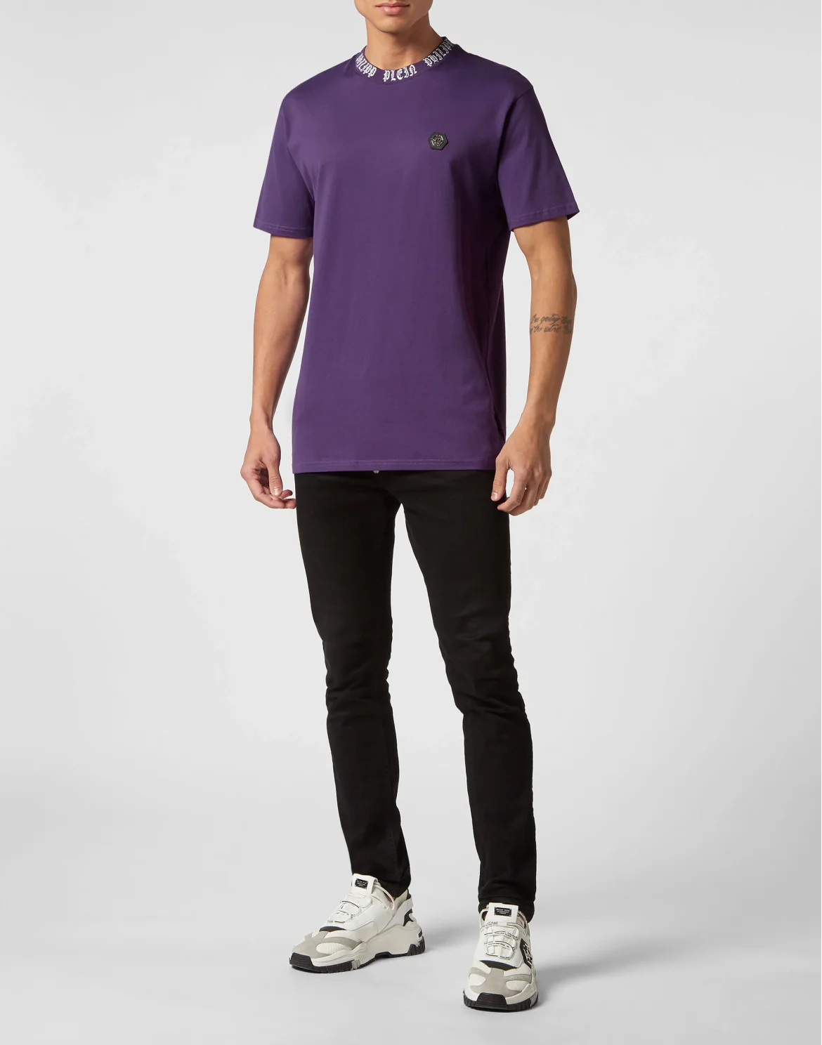 T-shirt Round Neck SS Gothic Plein, цвет: Фиолетовый