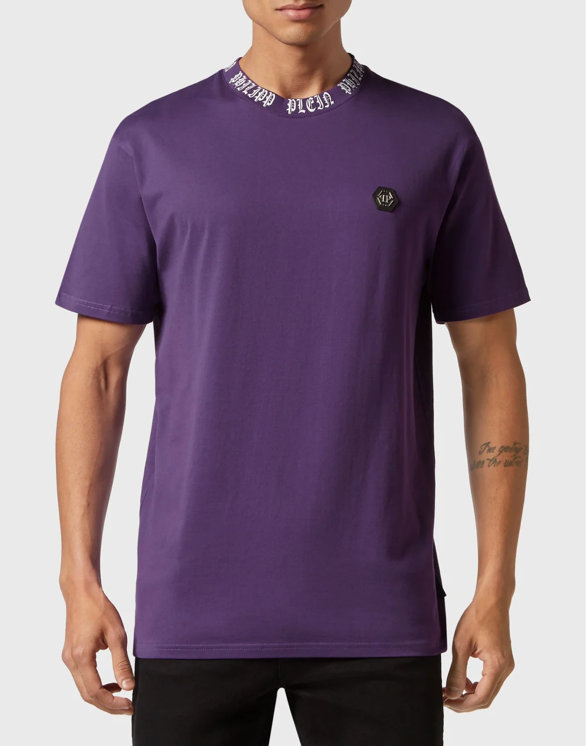 T-shirt Round Neck SS Gothic Plein, цвет: Фиолетовый