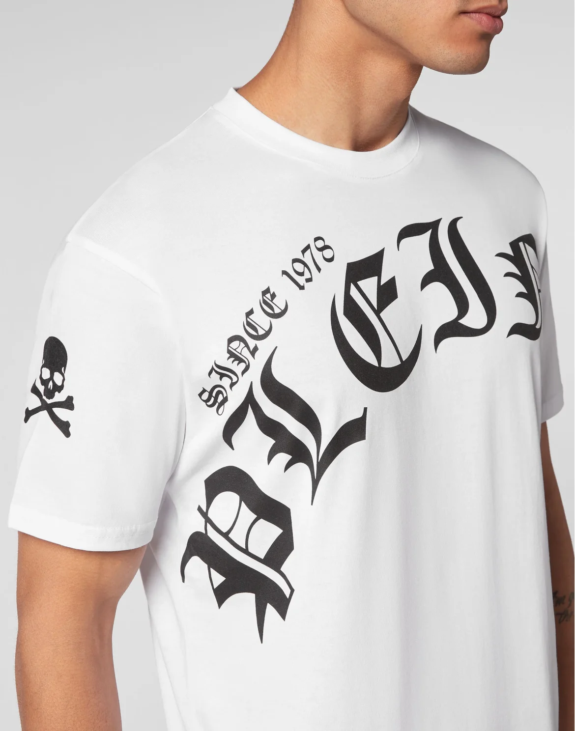 T-shirt Round Neck SS Gothic Plein, цвет: Белый