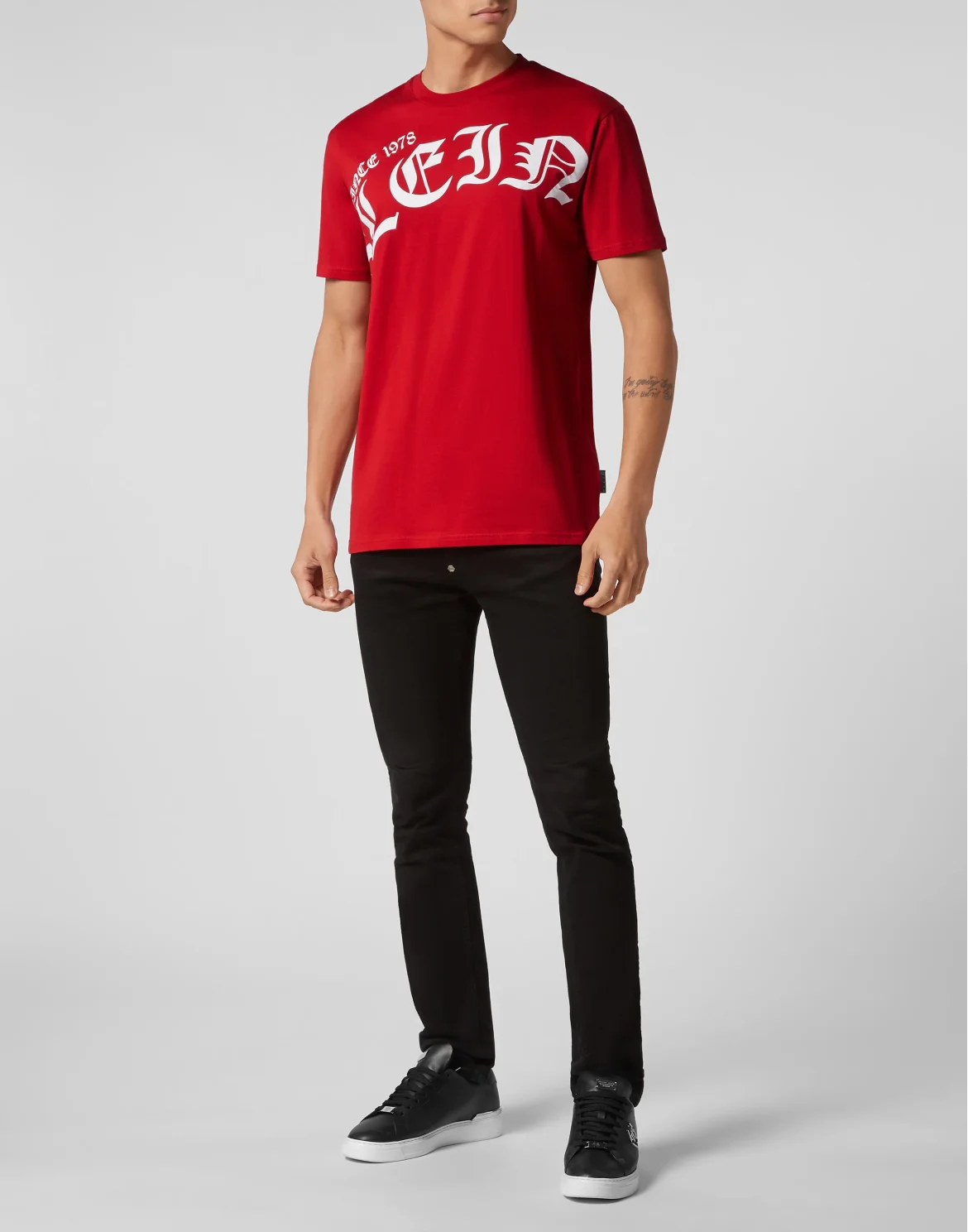 T-shirt Round Neck SS Gothic Plein, цвет: Красный