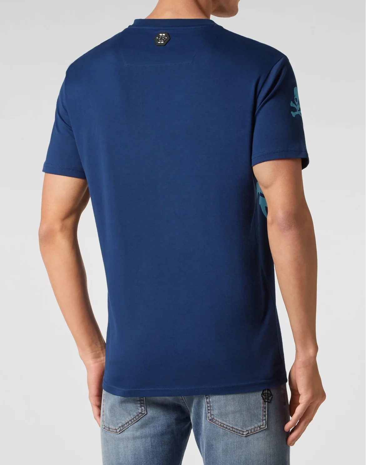 T-shirt Round Neck SS Gothic Plein, цвет: Синий