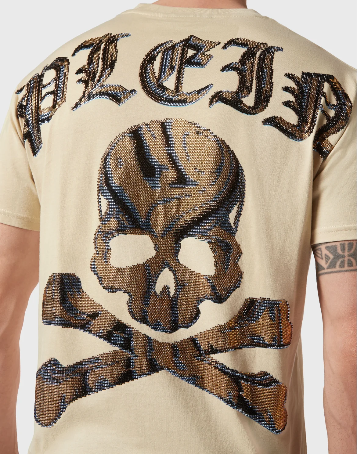T-shirt Round Neck SS Skull&Bones, цвет: Бежевый