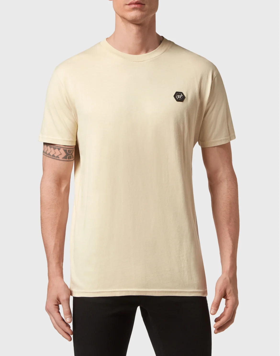 T-shirt Round Neck SS Skull&Bones, цвет: Бежевый