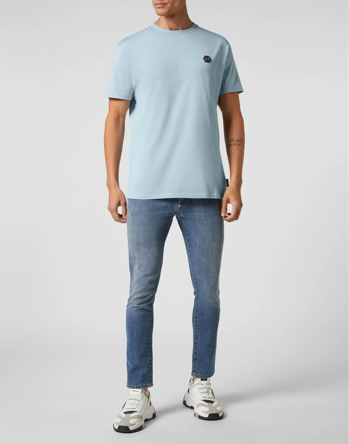 T-shirt Round Neck SS Skull&Bones, цвет: Голубой