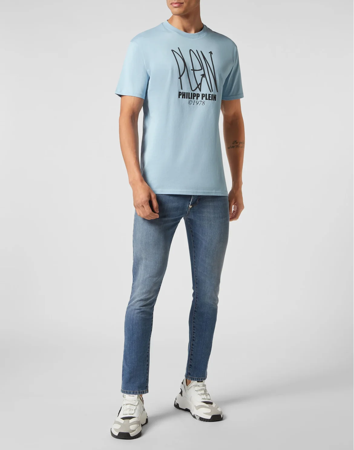 T-shirt Round Neck SS Skull, цвет: Голубой