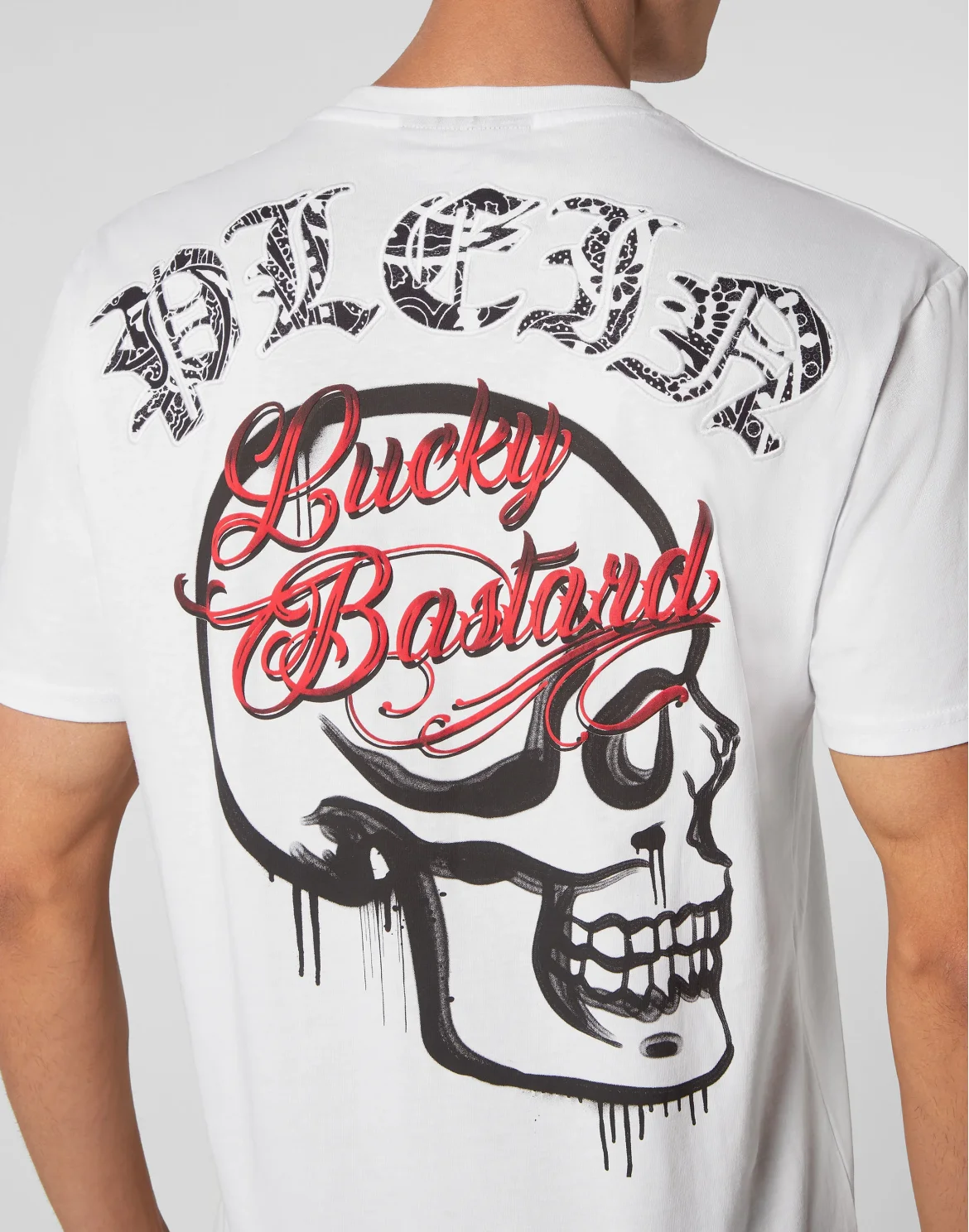 T-shirt Round Neck SS Paisley Gothic Plein, цвет: Белый