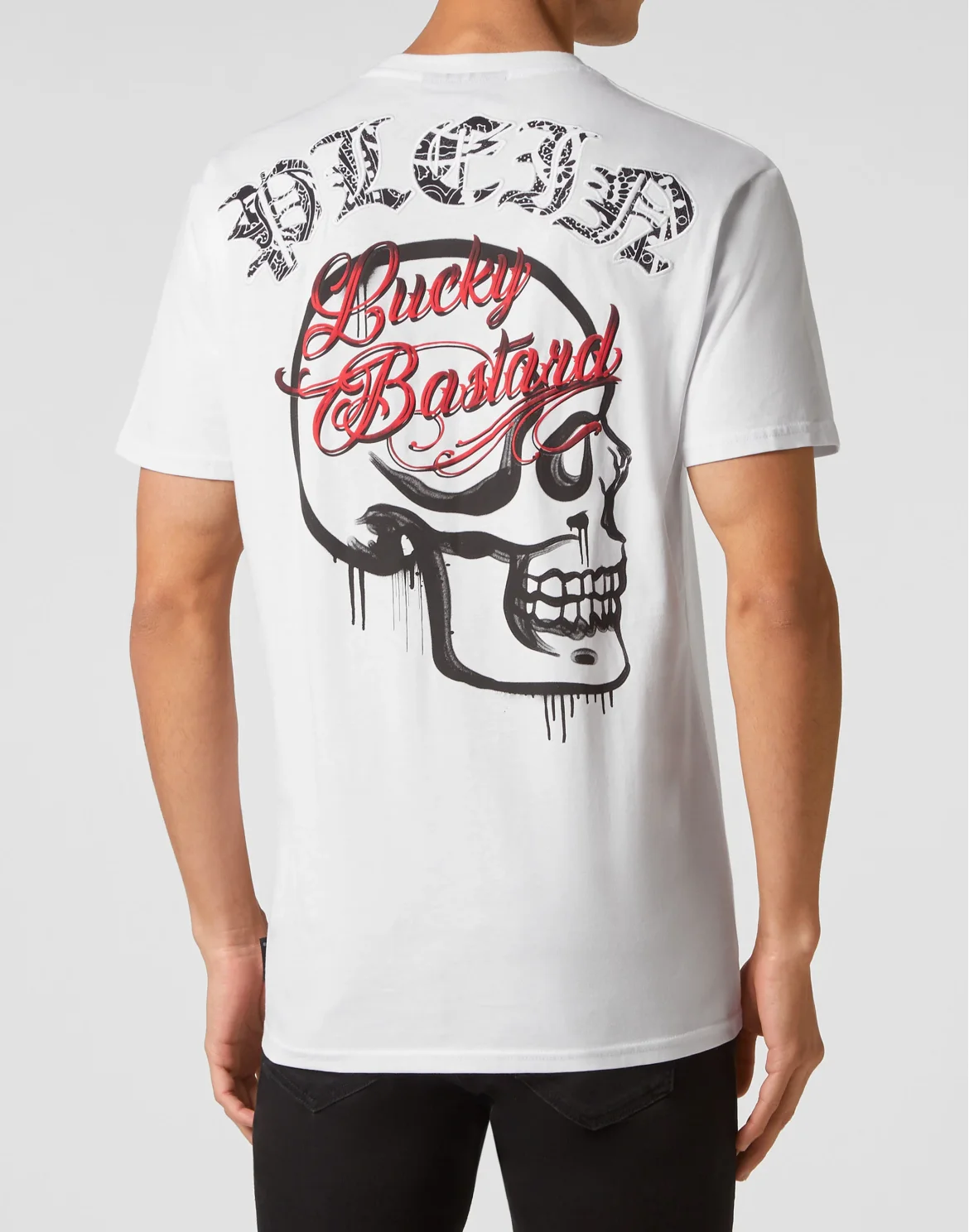 T-shirt Round Neck SS Paisley Gothic Plein, цвет: Белый