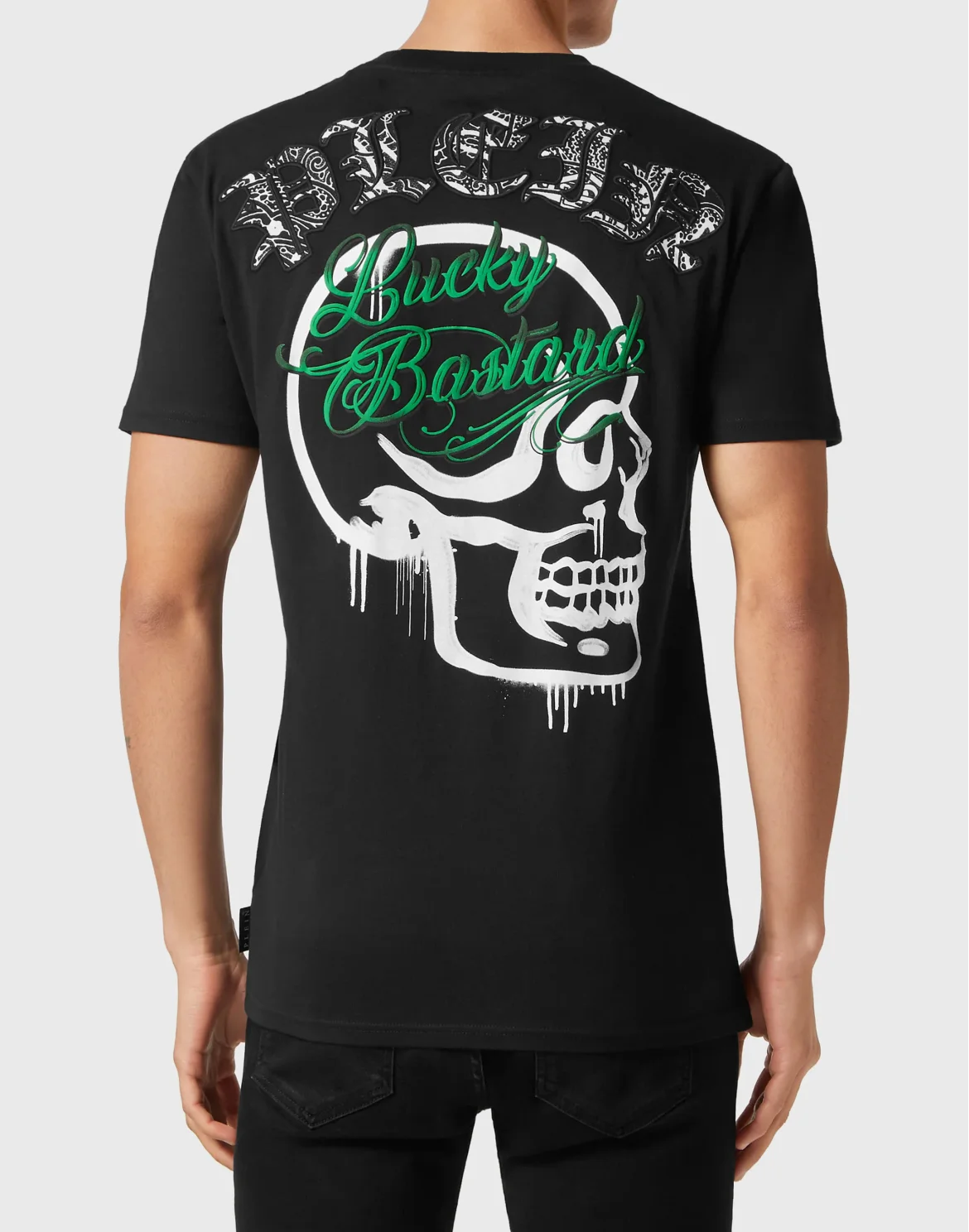 T-shirt Round Neck SS Paisley Gothic Plein, цвет: Черный