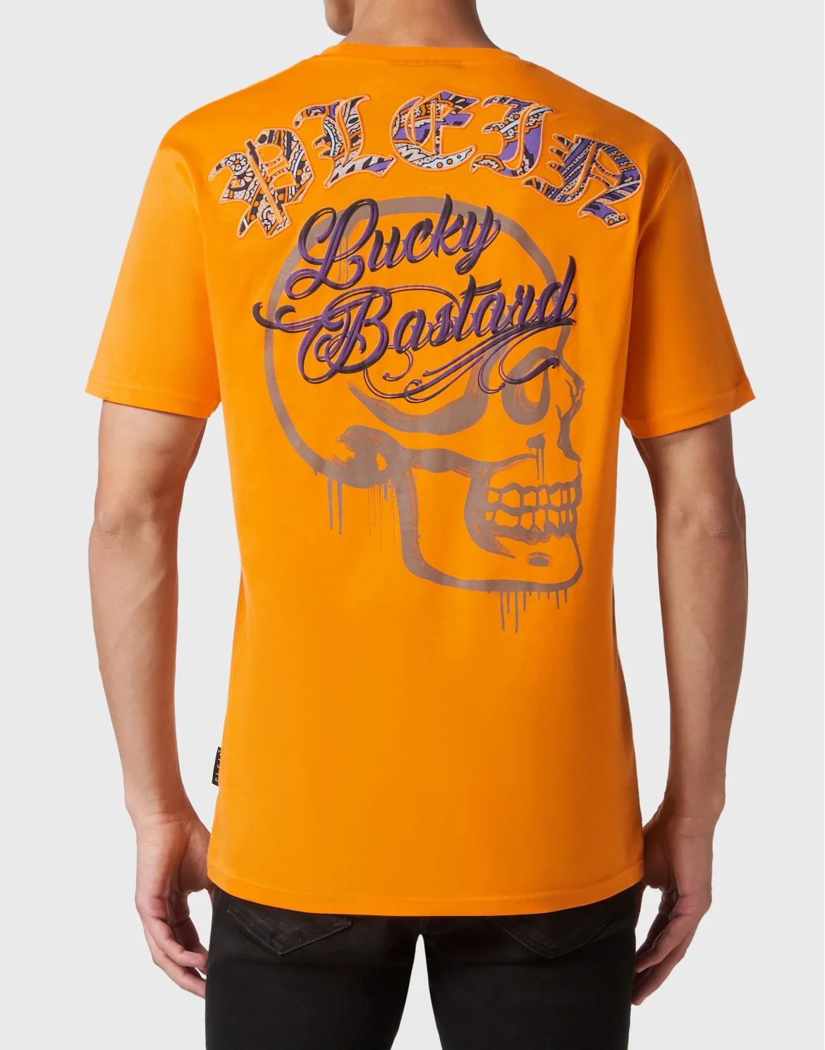 T-shirt Round Neck SS Paisley Gothic Plein, цвет: Оранжевый