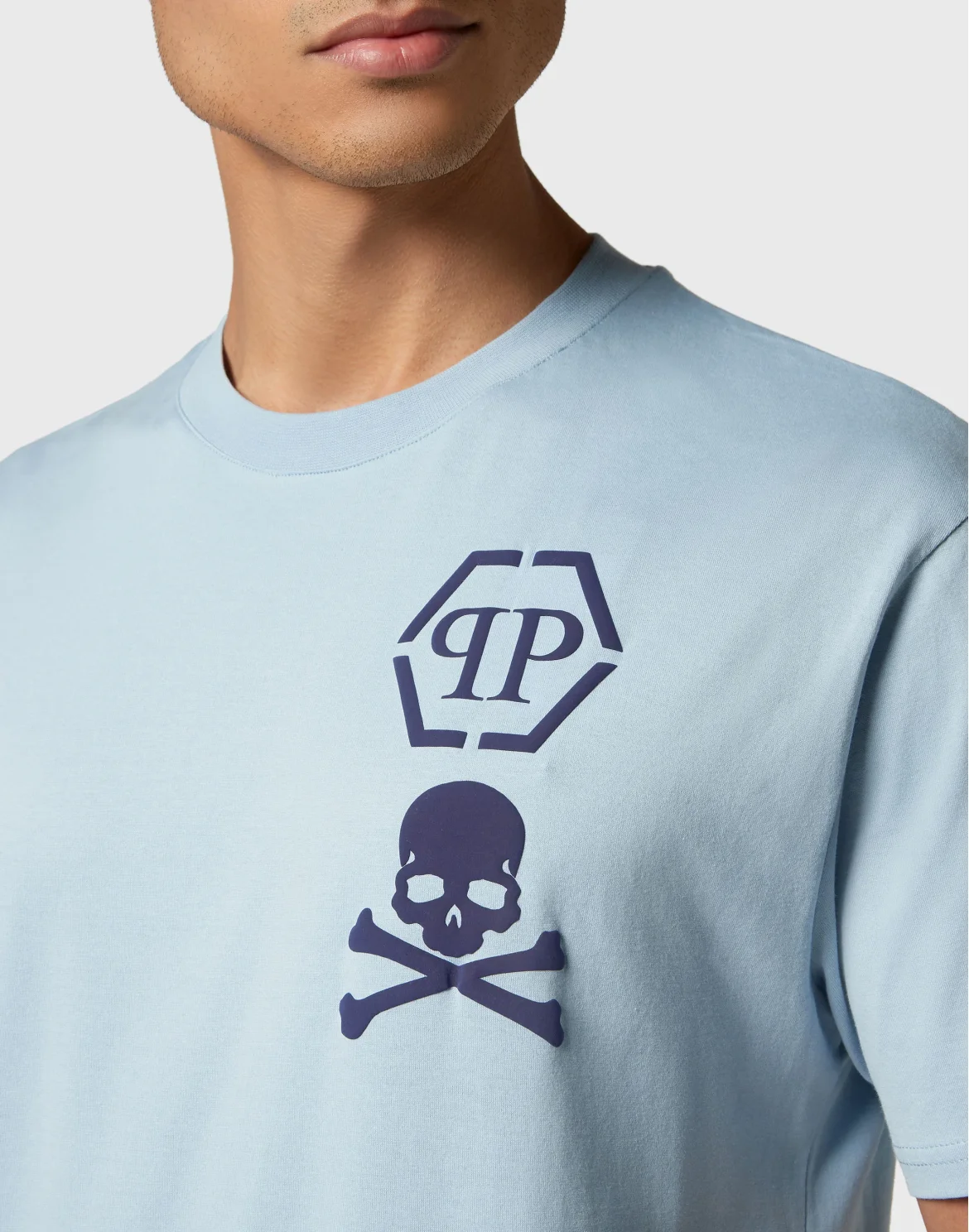 T-shirt Round Neck SS Skull&Bones, цвет: Голубой