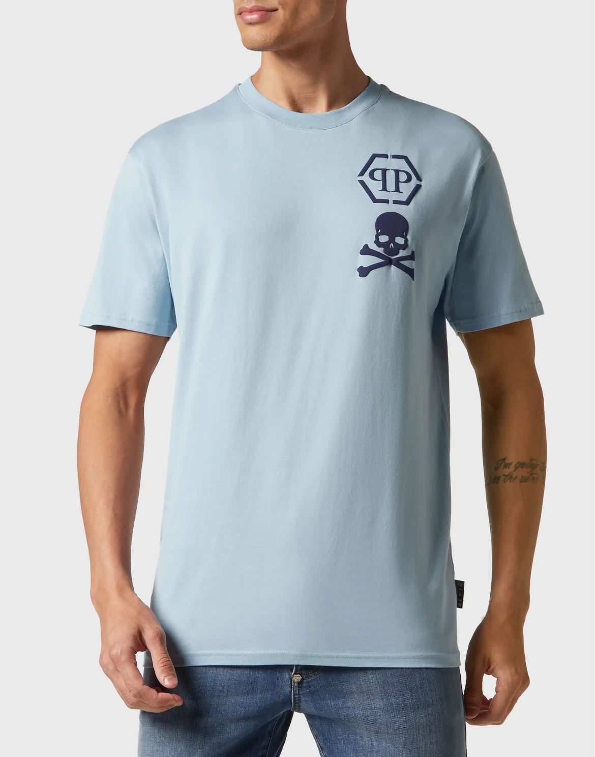 T-shirt Round Neck SS Skull&Bones, цвет: Голубой