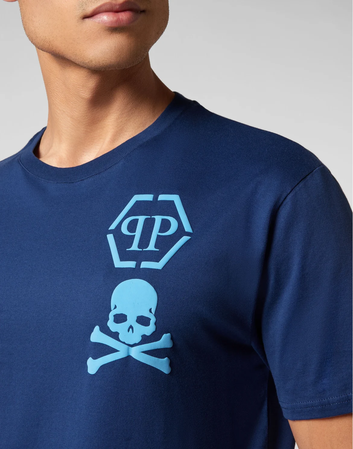 T-shirt Round Neck SS Skull&Bones, цвет: Синий