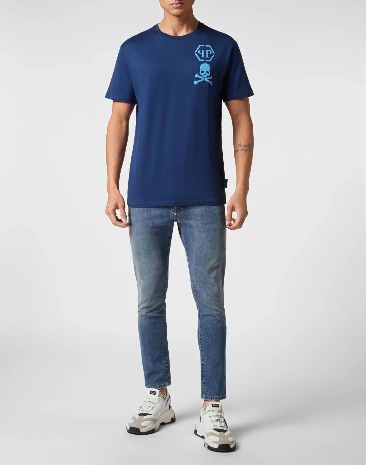 T-shirt Round Neck SS Skull&Bones, цвет: Синий