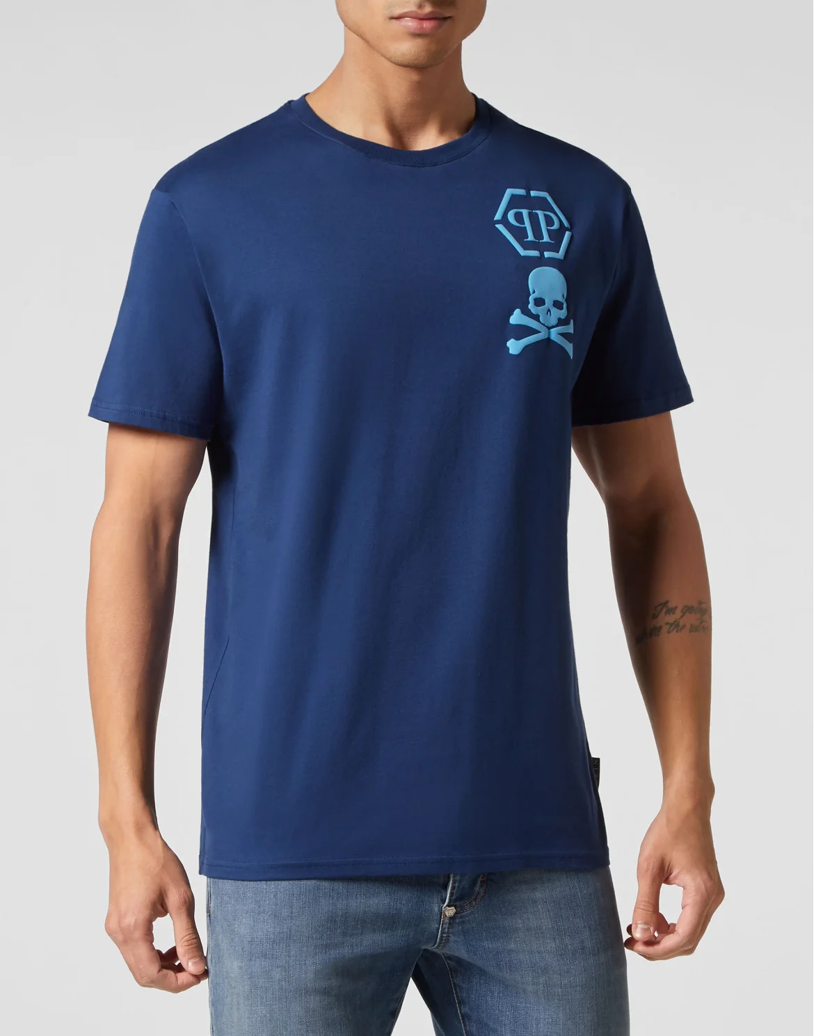 T-shirt Round Neck SS Skull&Bones, цвет: Синий