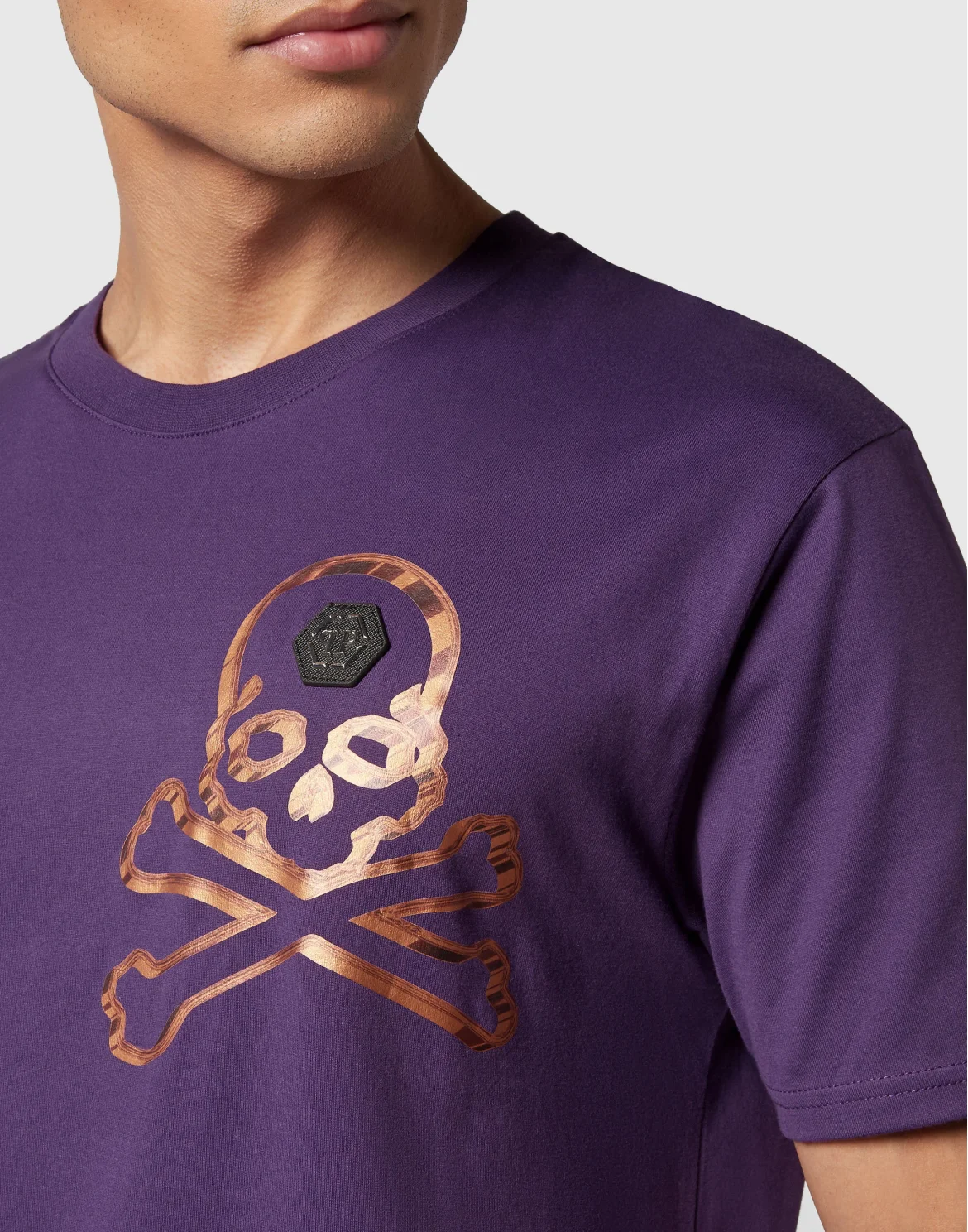 T-shirt Round Neck SS Skull&Bones, цвет: Фиолетовый