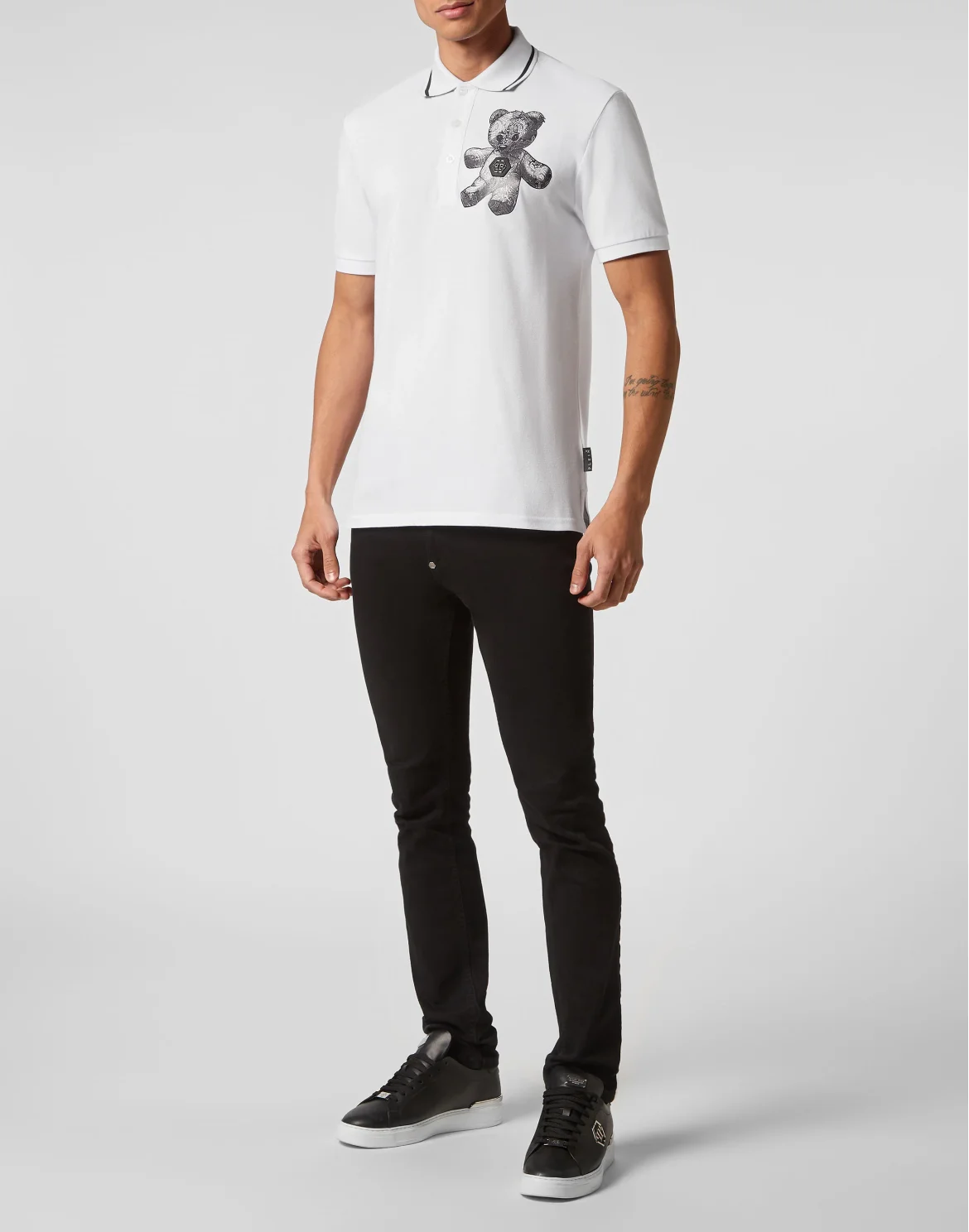 Slim Fit Polo shirt SS Paisley Teddy Bear, цвет: Белый