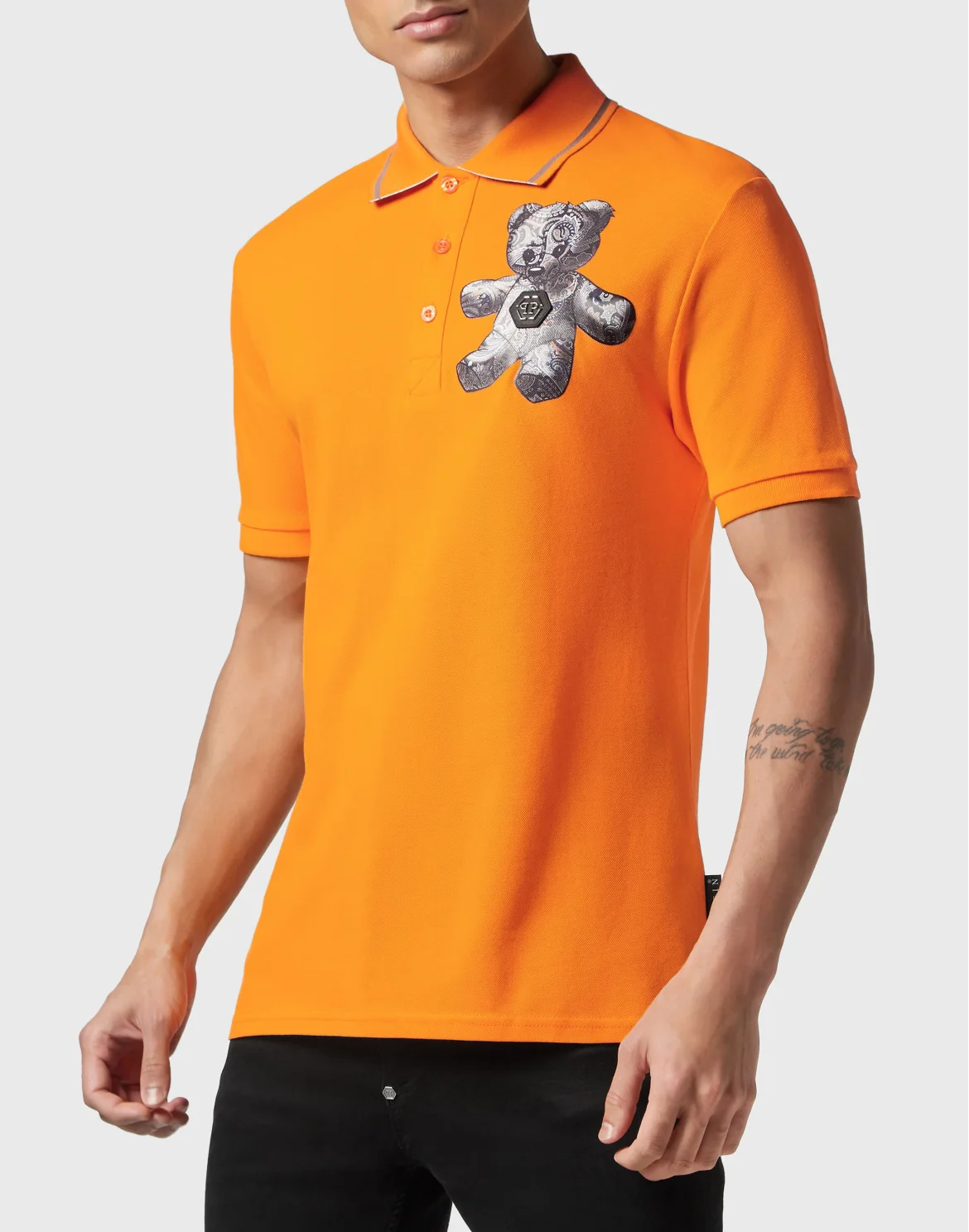 Slim Fit Polo shirt SS Paisley Teddy Bear, цвет: Оранжевый