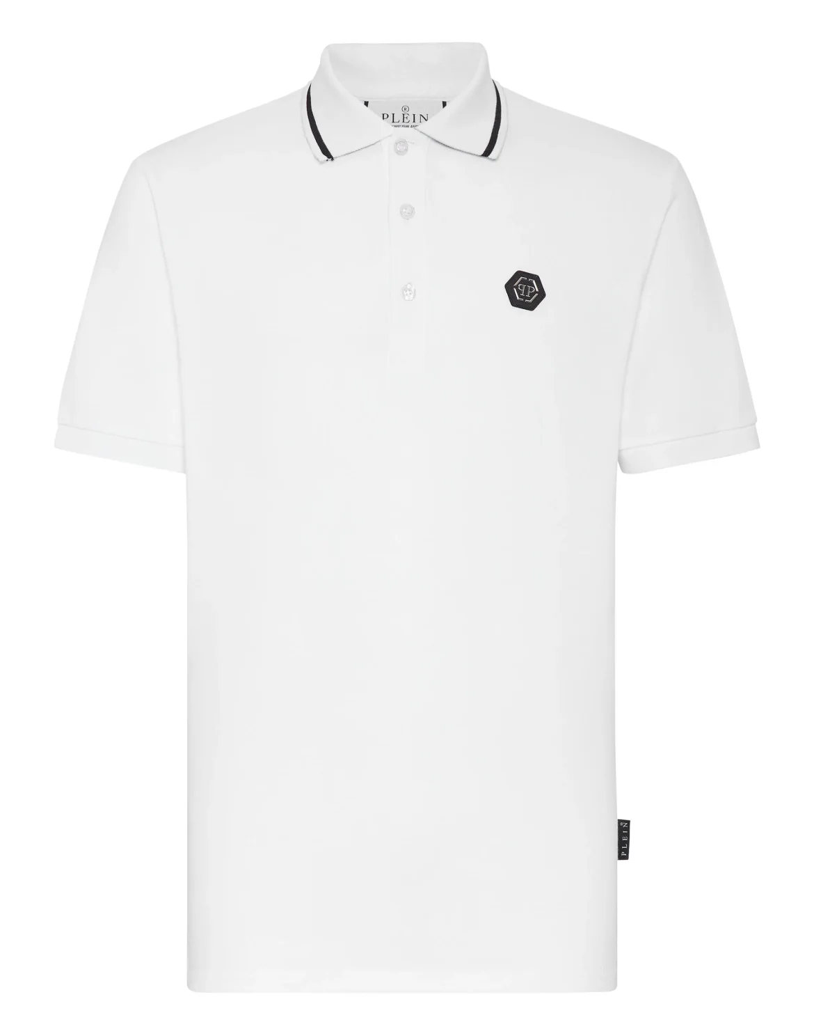 Slim Fit Polo shirt SS Paisley Strass, цвет: Белый