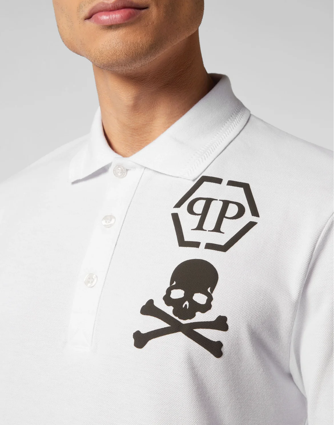 Polo shirt LS Skull&Bones, цвет: Белый