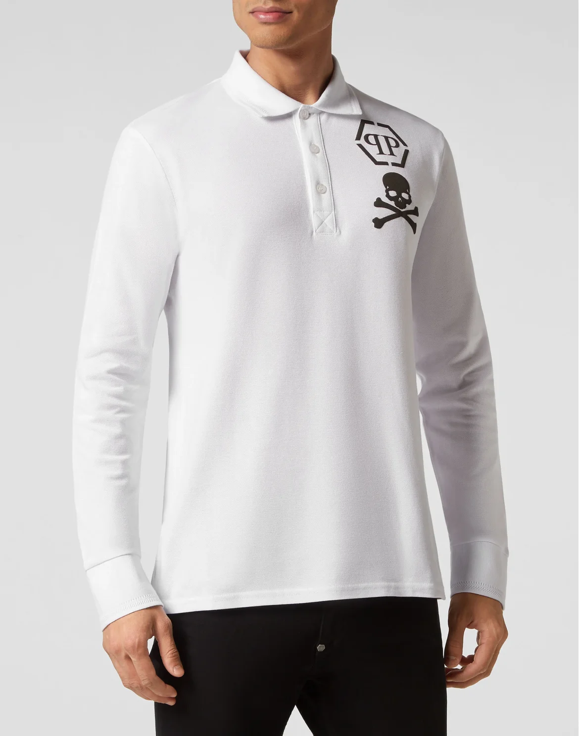 Polo shirt LS Skull&Bones, цвет: Белый