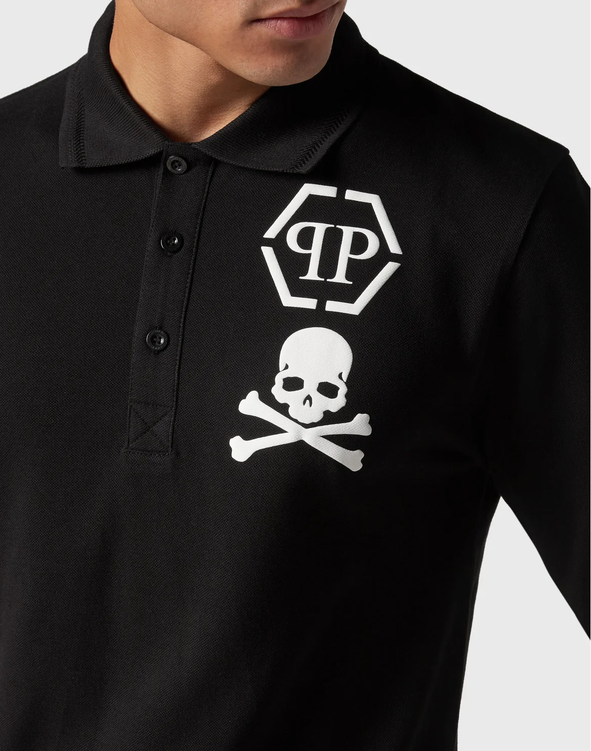 Polo shirt LS Skull&Bones, цвет: Черный