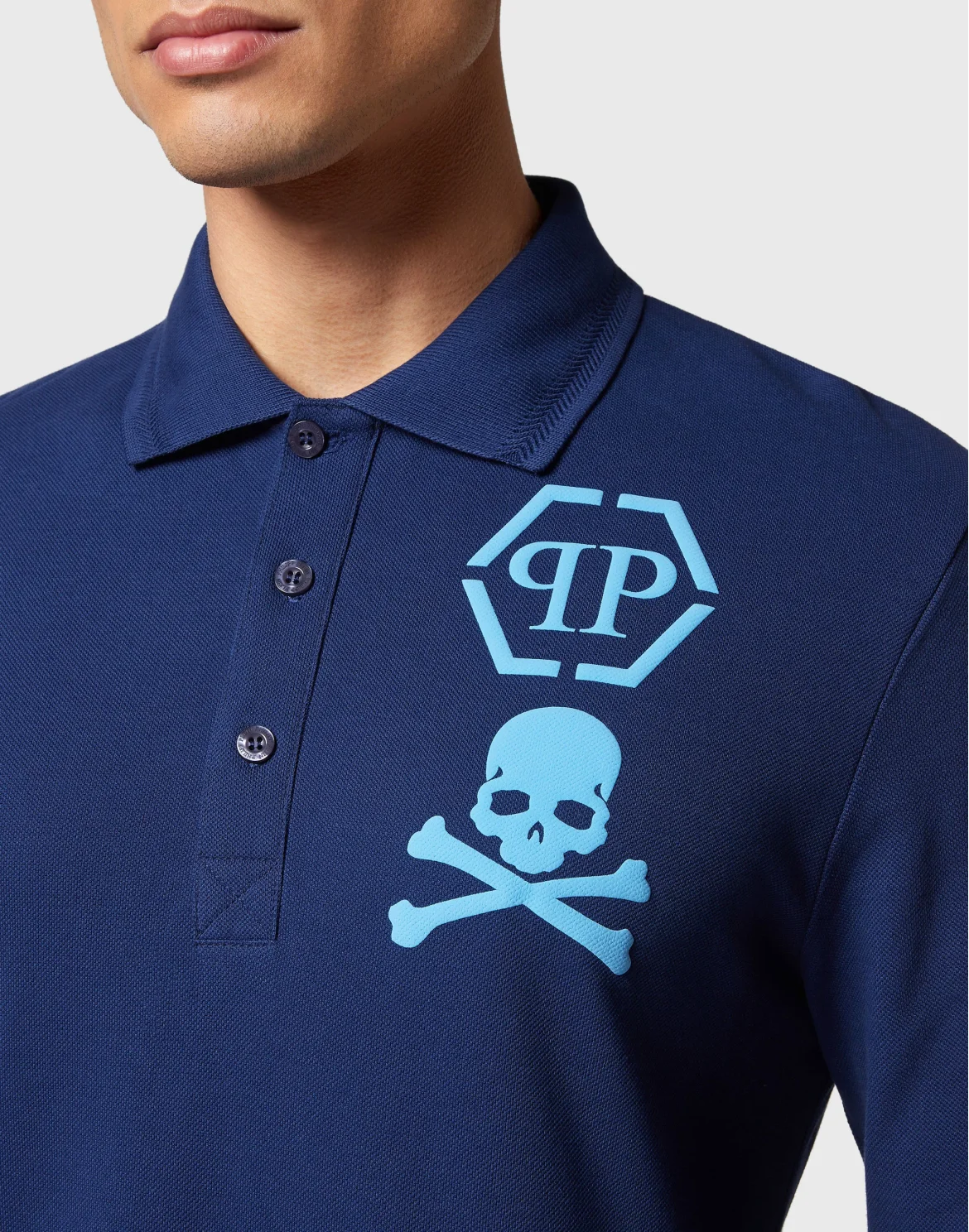 Polo shirt LS Skull&Bones, цвет: Синий