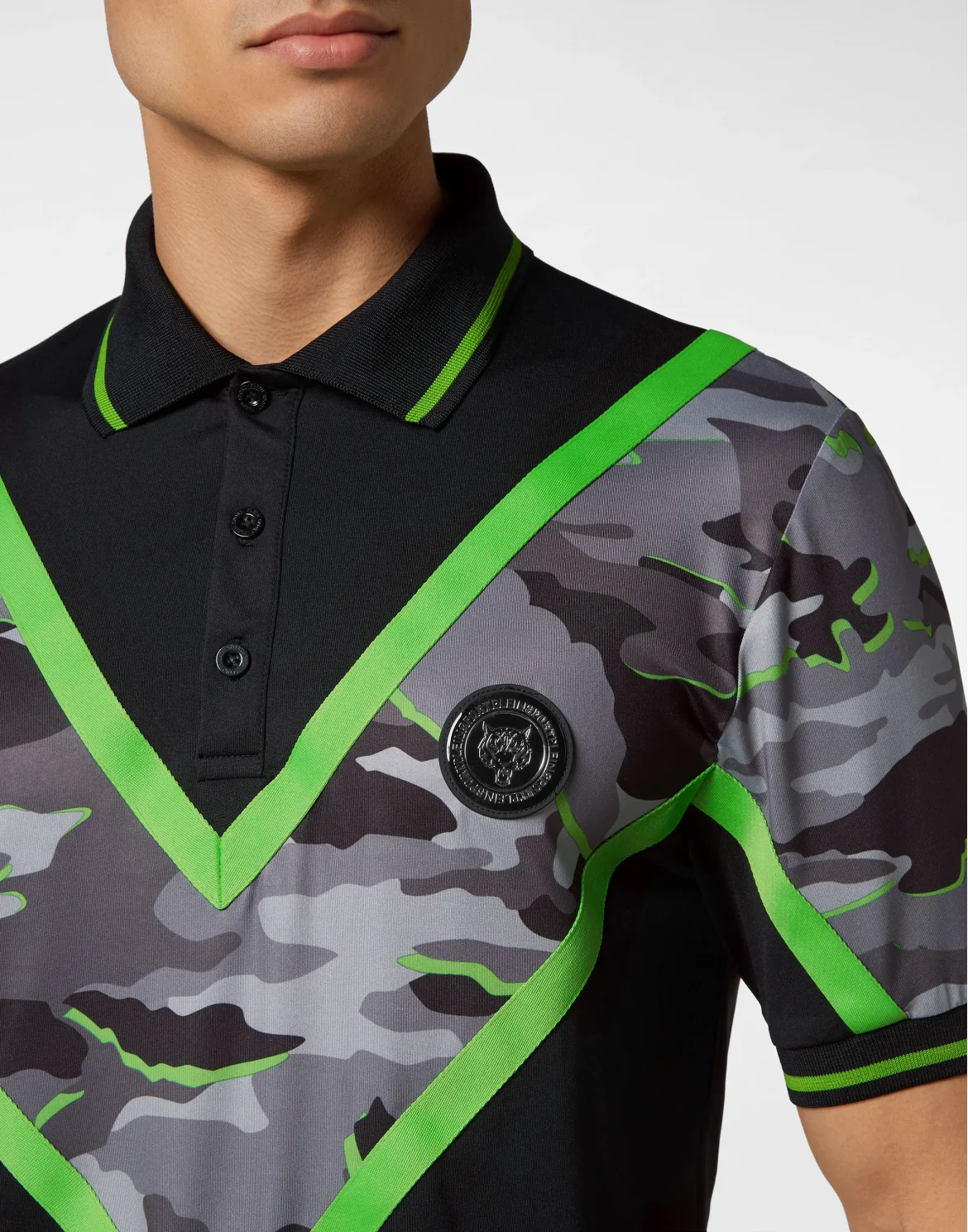 Polo SS Neon Amazon Edition (Camouflage), цвет: Зеленый