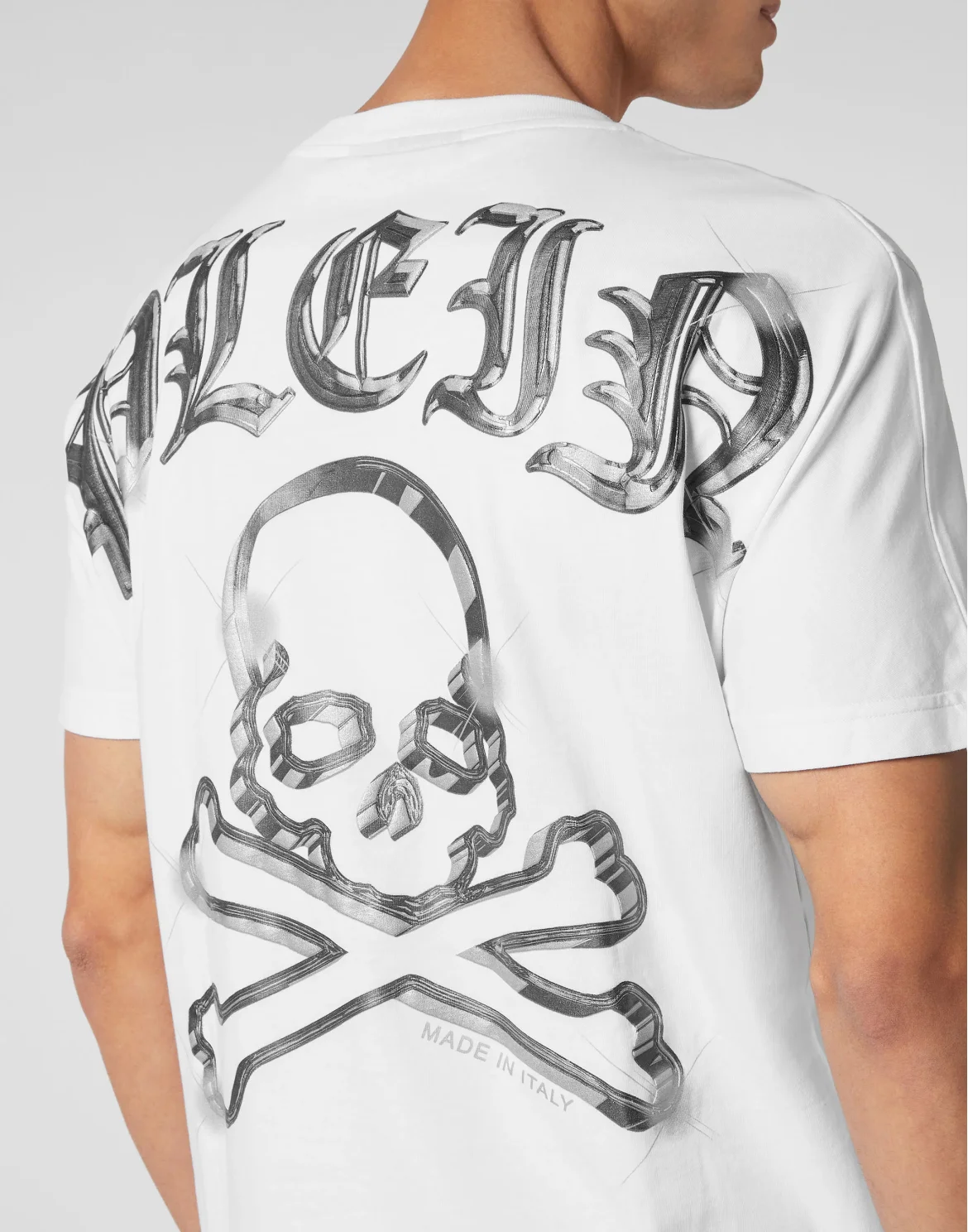 T-shirt Round Neck SS Kimono Cut Skull&Bones, цвет: Белый