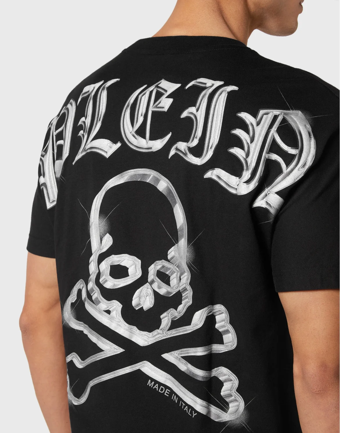 T-shirt Round Neck SS Kimono Cut Skull&Bones, цвет: Черный
