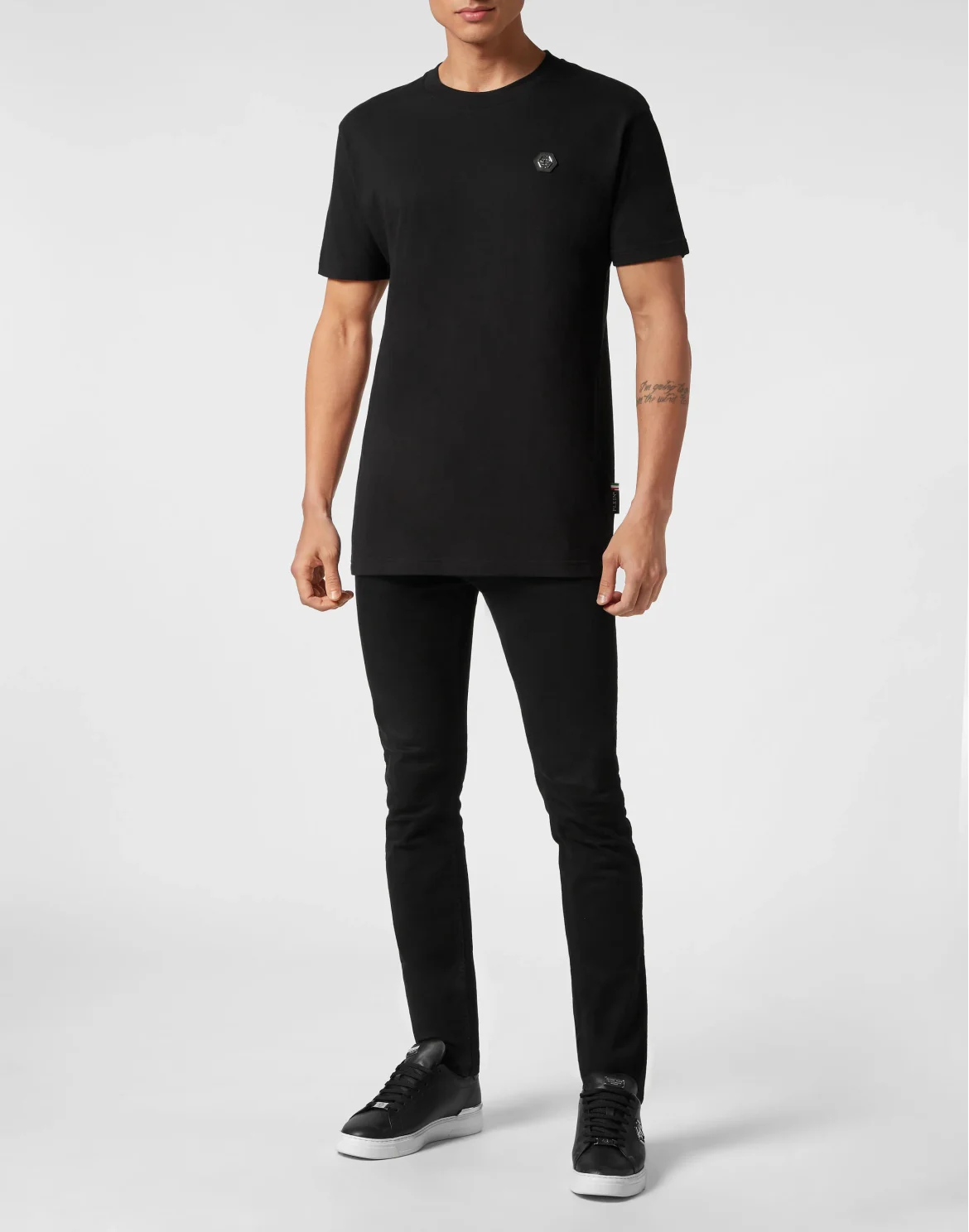T-shirt Round Neck SS Kimono Cut Skull&Bones, цвет: Черный