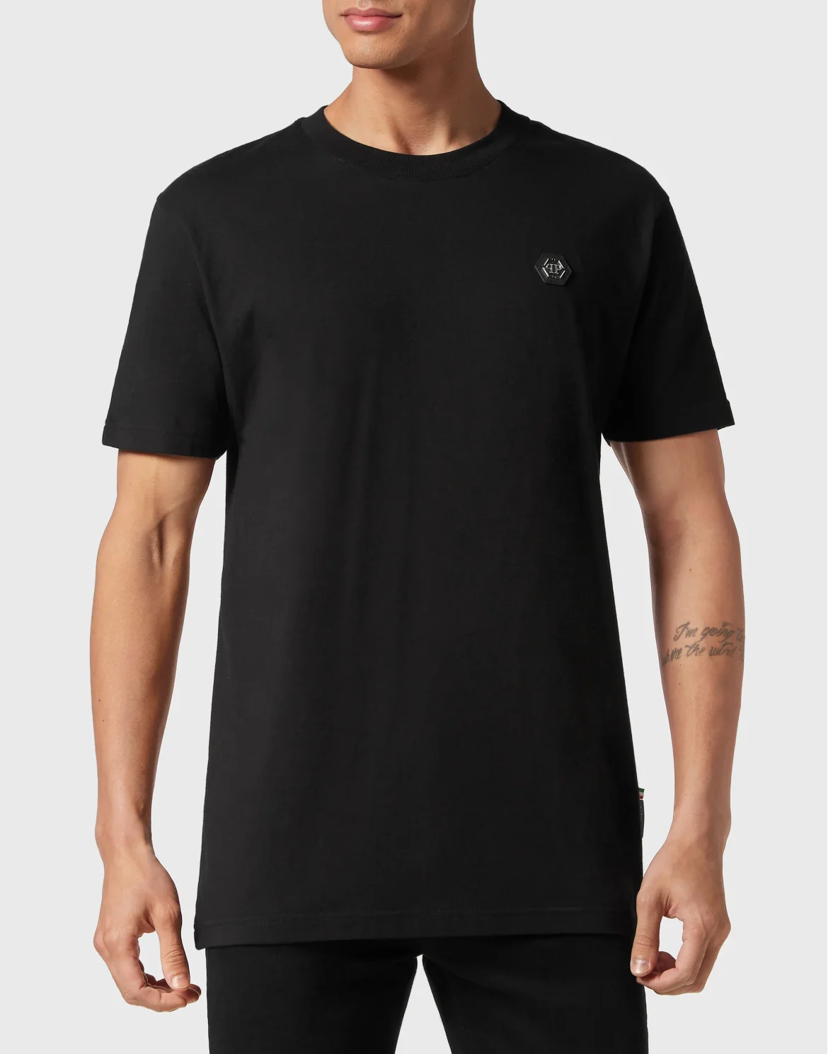 T-shirt Round Neck SS Kimono Cut Skull&Bones, цвет: Черный
