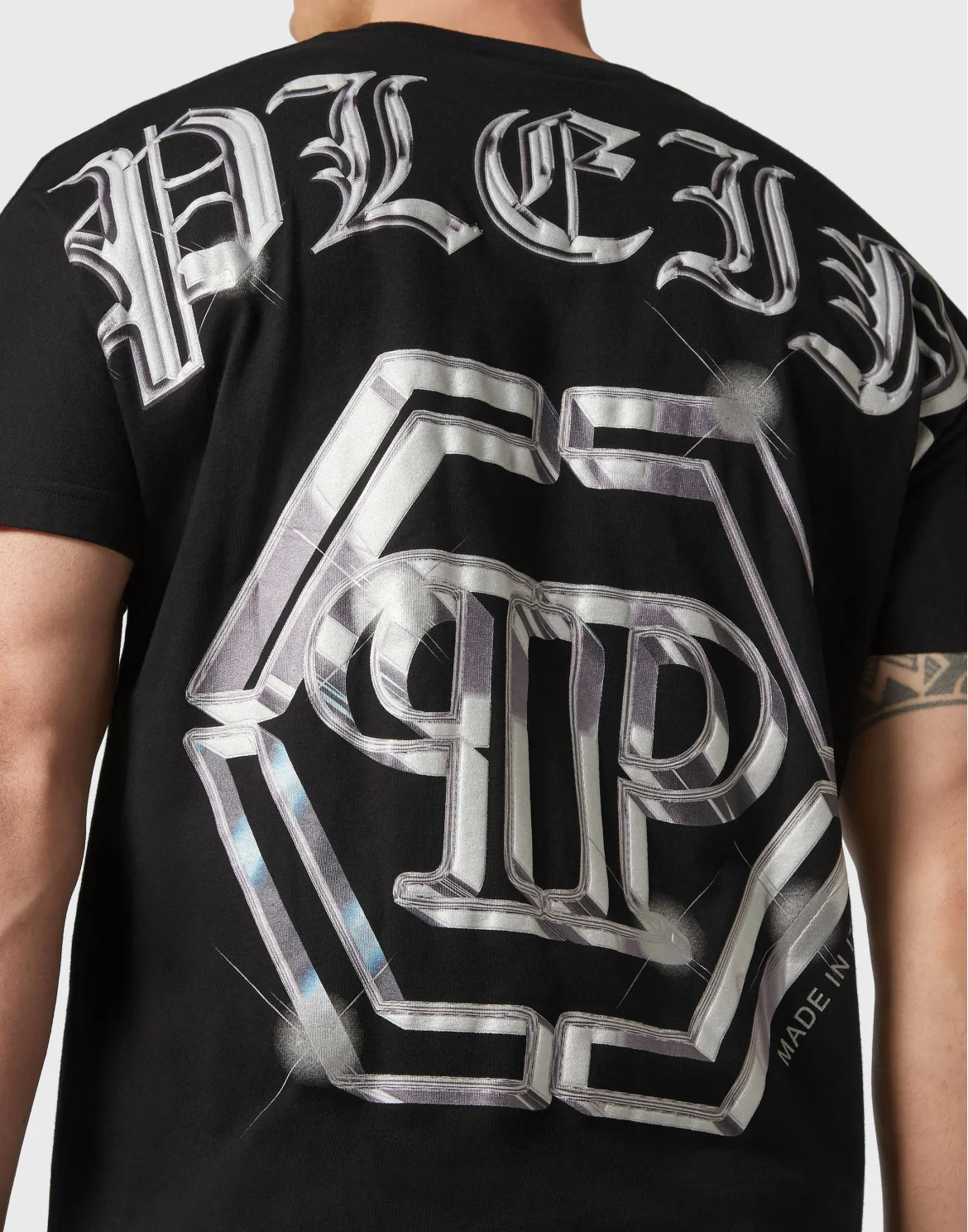 T-shirt Round Neck SS Kimono Cut PP Glass, цвет: Черный