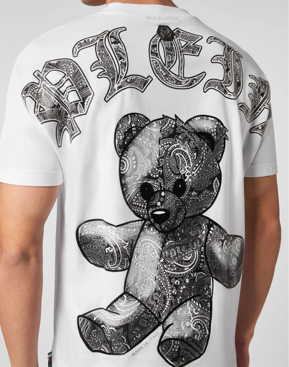 T-shirt Round Neck SS Paisley Teddy Bear, цвет: Белый