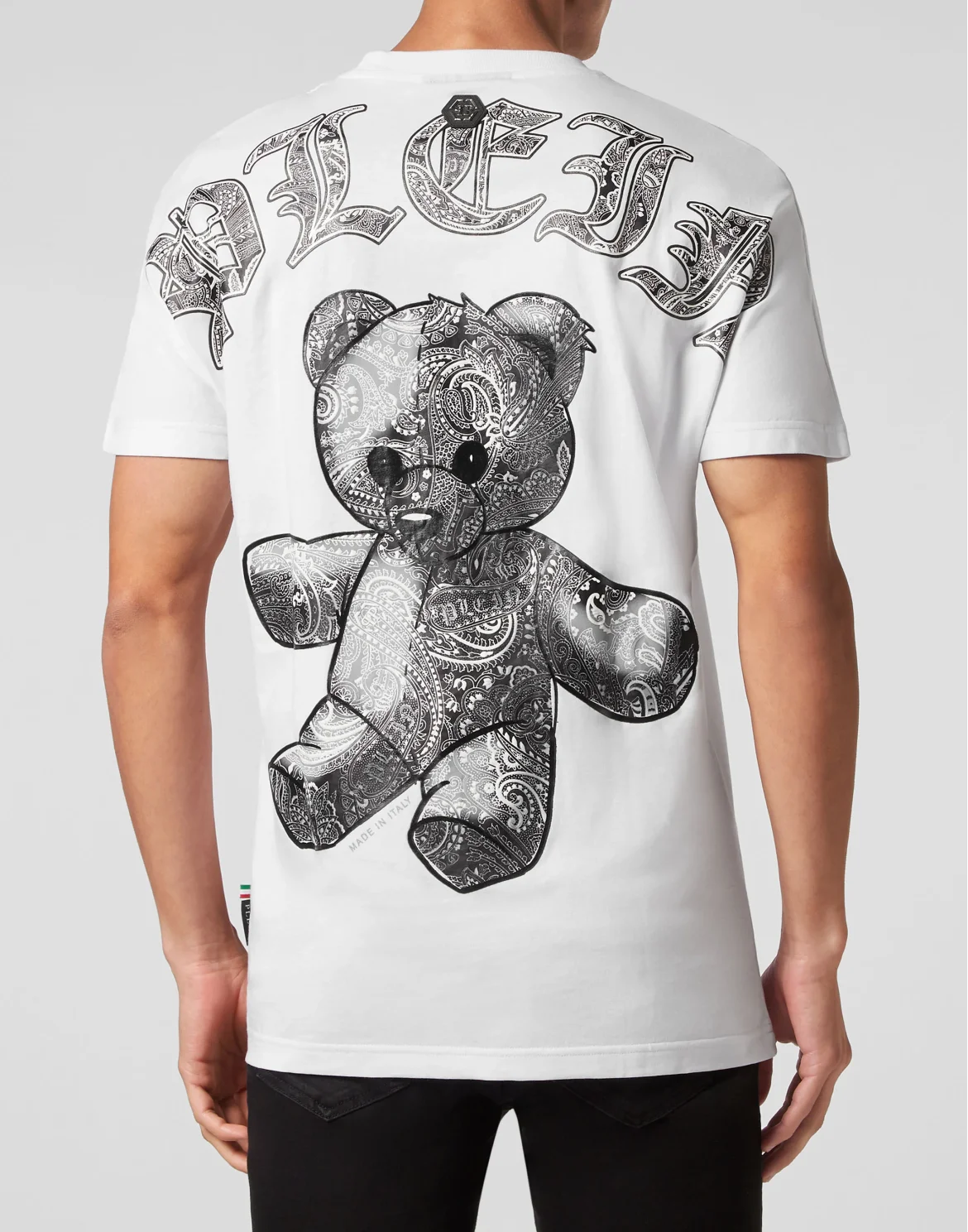 T-shirt Round Neck SS Paisley Teddy Bear, цвет: Белый